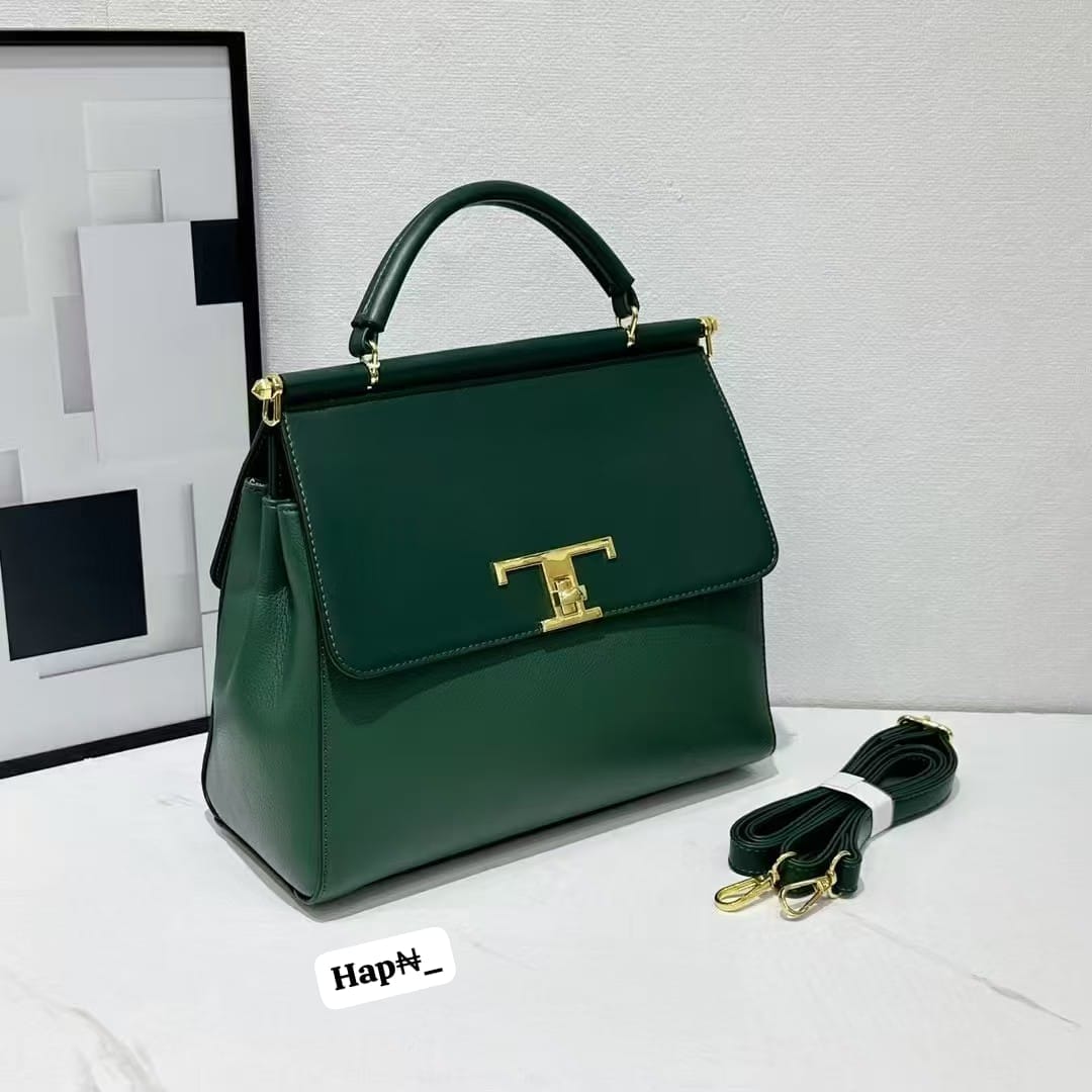 Premium Leather Top-Handle Trapeze Handbag for Women - Image 2
