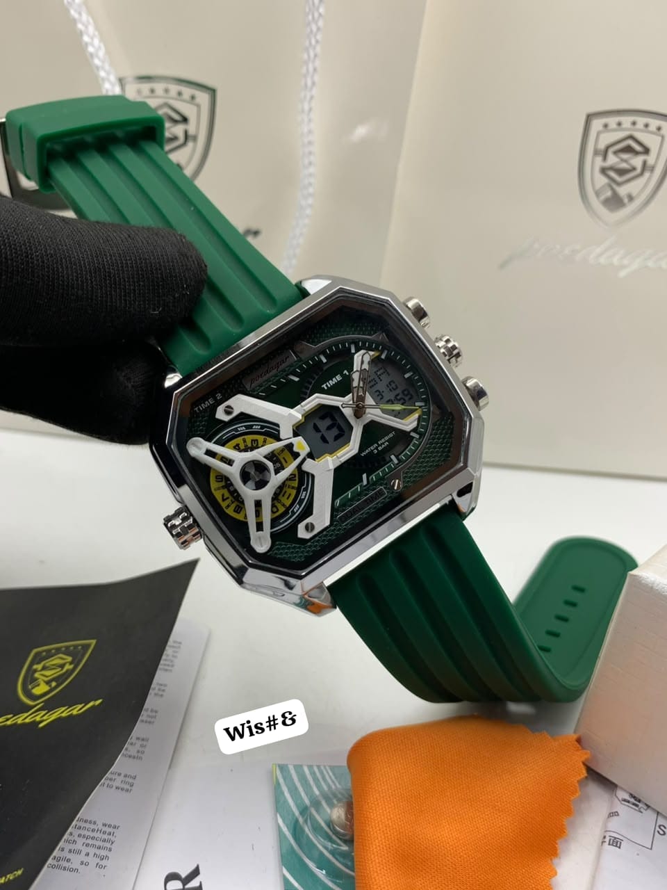 Poedagar Men's Cyberpunk Dual Time Sport Watch - Image 2