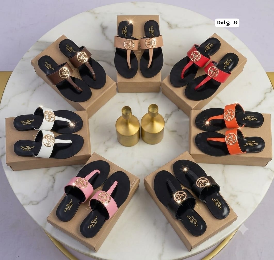 Women’s Gold Emblem Flat Thong Slide Sandals