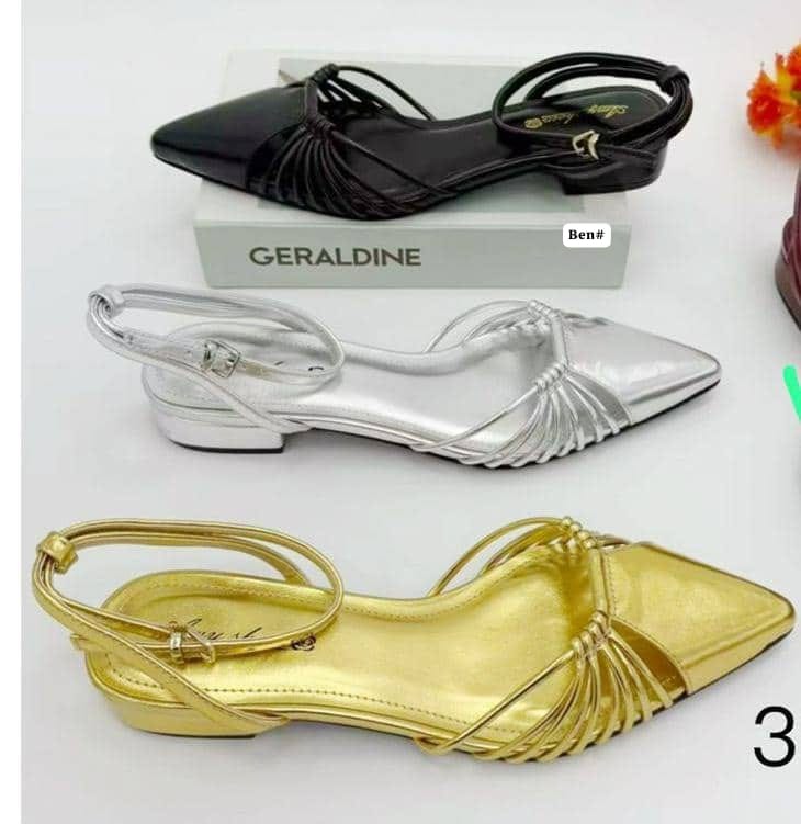 Geraldine Pointed-Toe Caged Strappy Slingback Low-Block Heel Pumps - Image 2