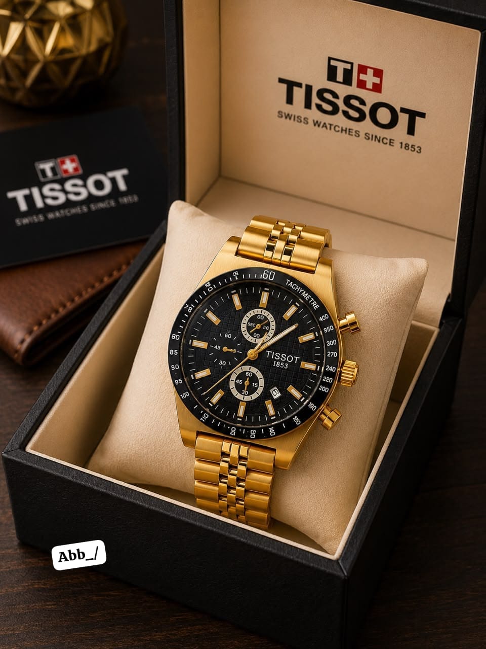 Luxury Tissot Gold-Tone Men's Chronograph Watch