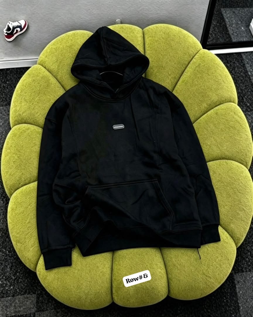Minimalist Oversized Black Heavyweight Hoodie