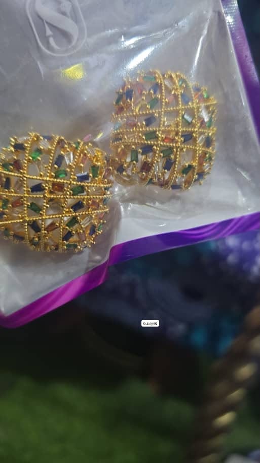 Multicolor Crystal Cage Sphere Stud Earrings