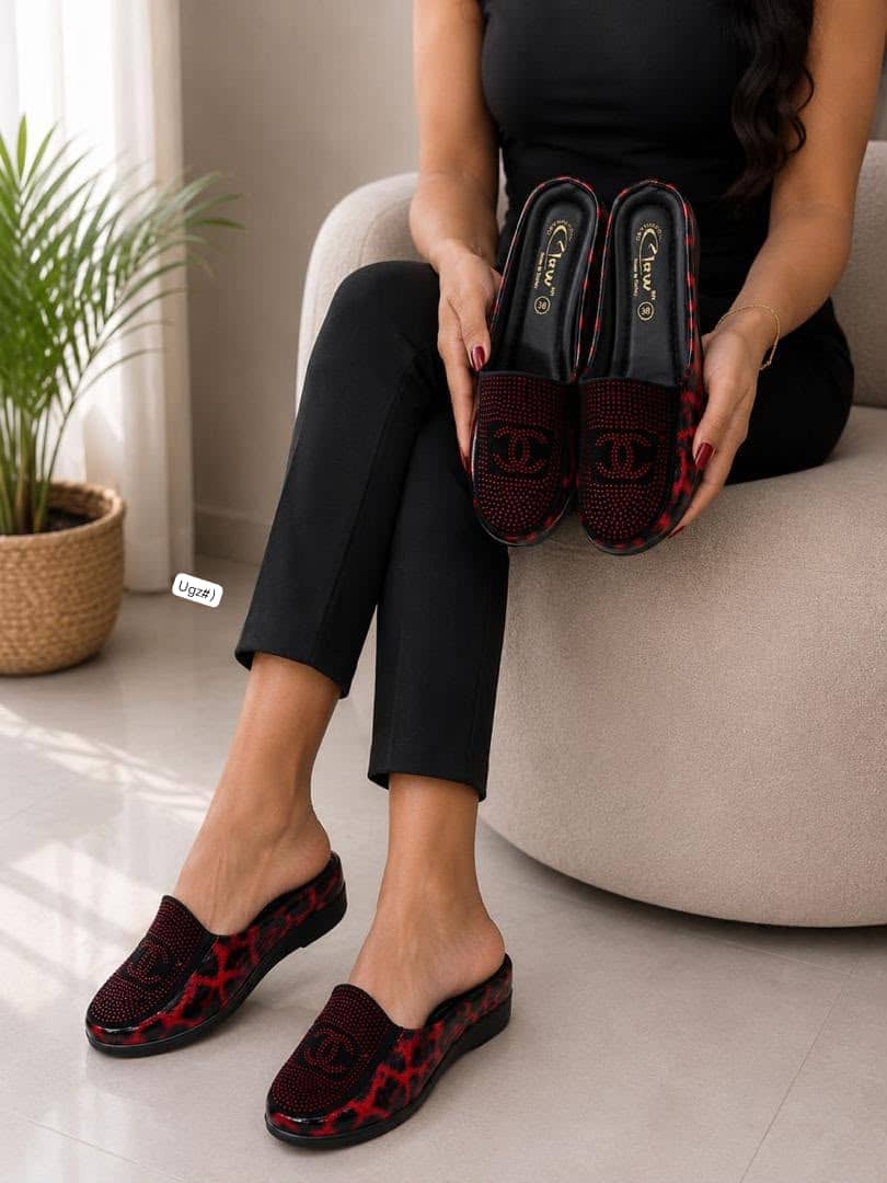 Women's Rhinestone Backless Loafer Mules - Image 3