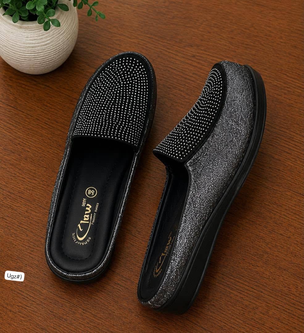 Women's Rhinestone Backless Loafer Mules - Image 2