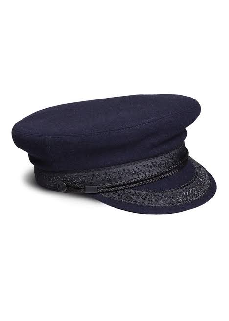Classic Jet Black Nautical Sailor Fiddler Cap