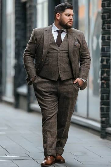 Tailored Tan Double-Breasted Executive Suit Set