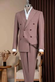 Dusty Rose Double-Breasted 2-Piece Suit