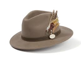 Dark Brown Feather Accent Western Outback Fedora Cap