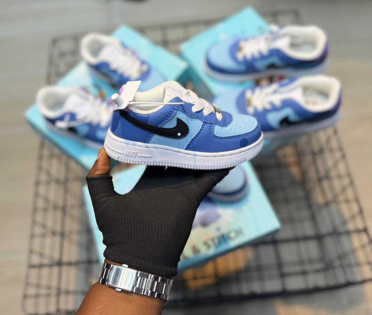 Kids' Character Printed Low-Top Leather Sneakers