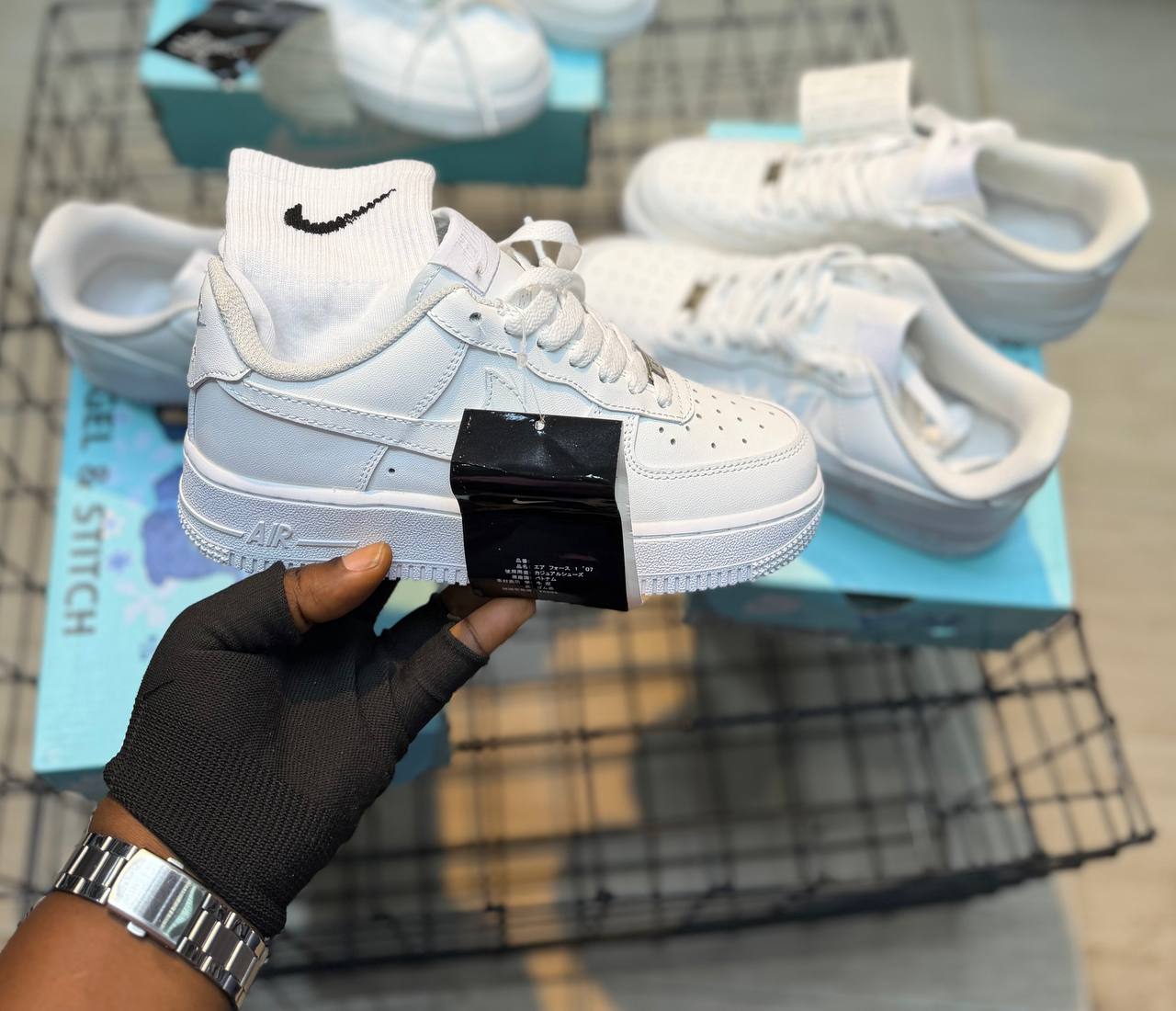 Kids' Triple White Low-Top Leather Sneakers