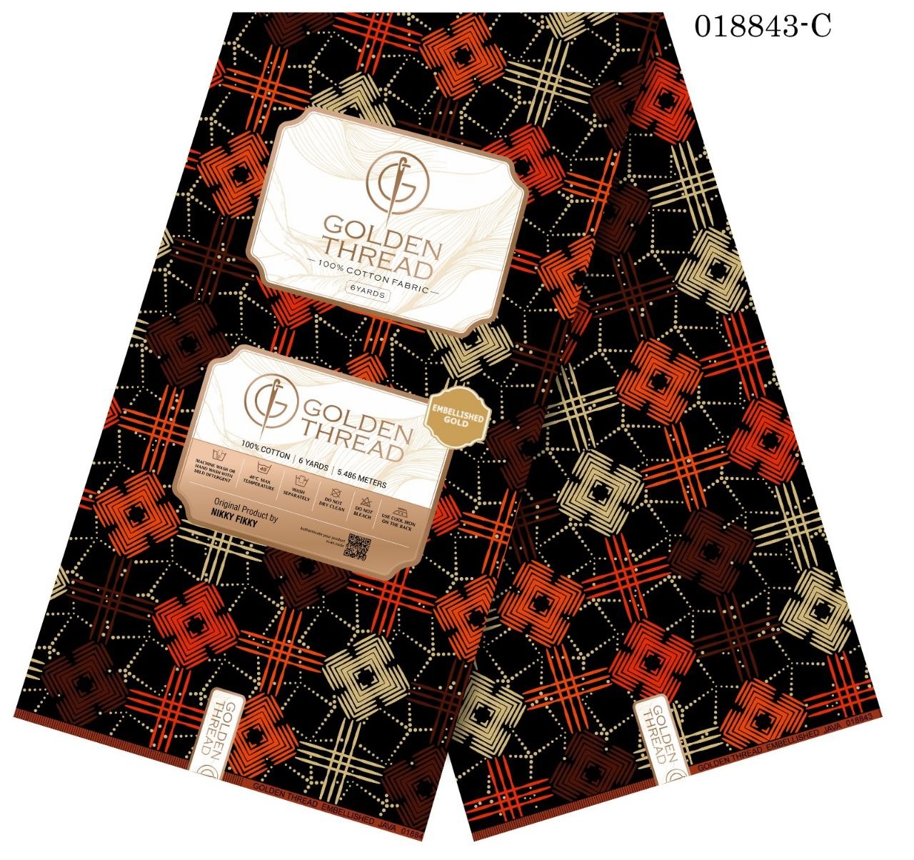 Mosaic Diamond Wax Print (6 Yards)