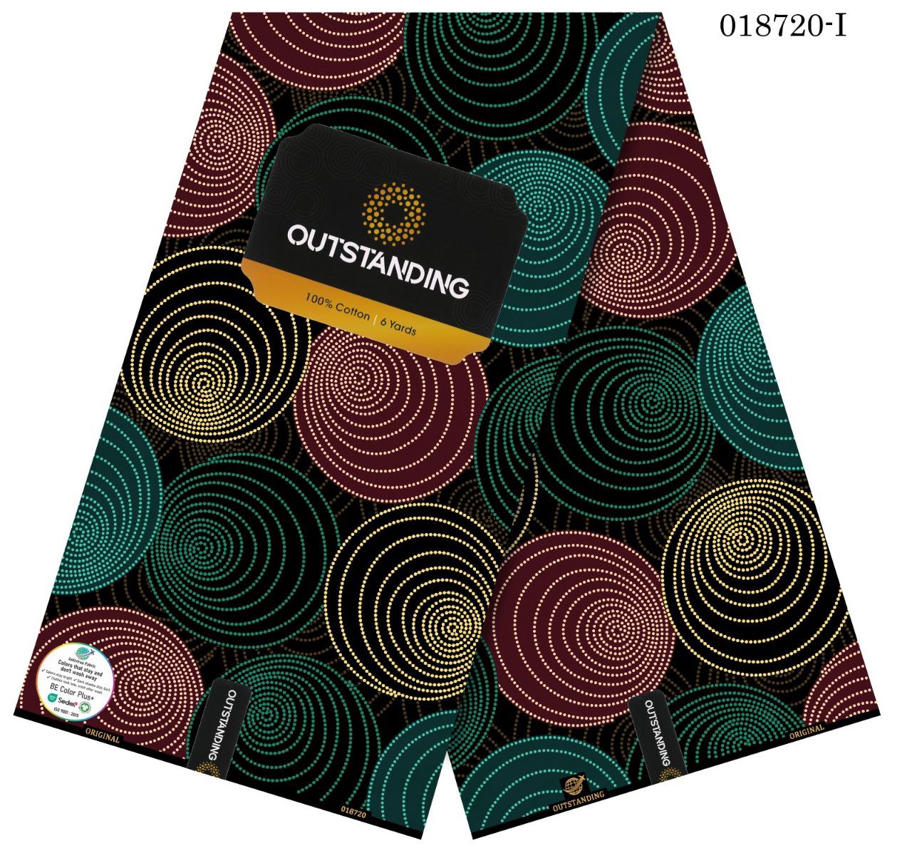 Cotton Concentric Spiral Wax Print (6 Yards)