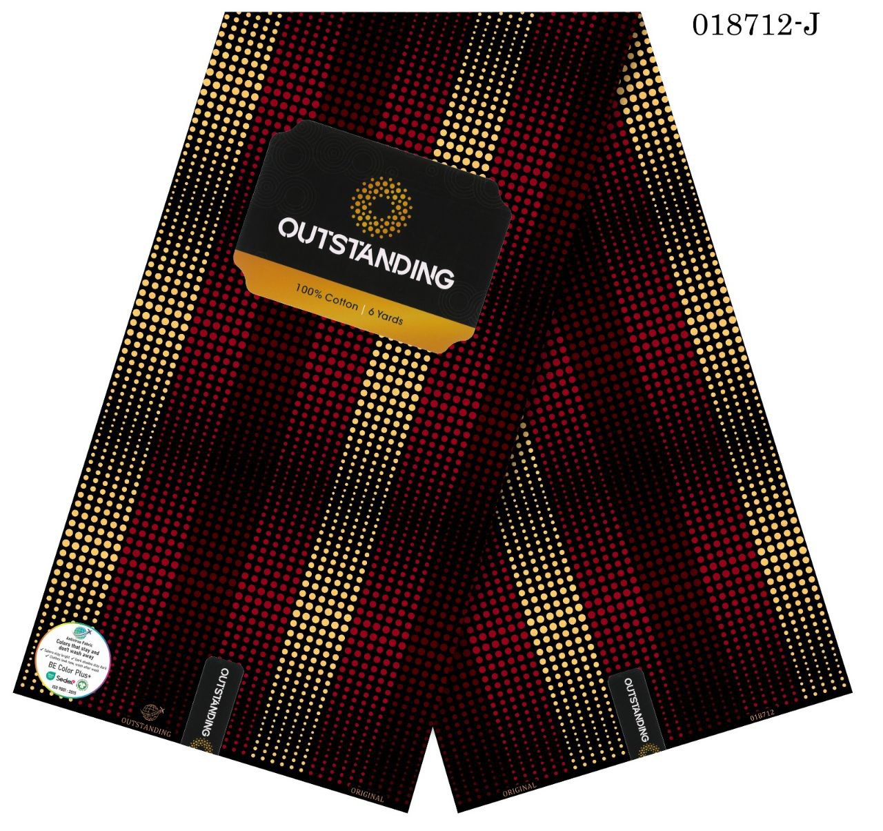 Modern Geometric Stripe Pattern African Wax Print