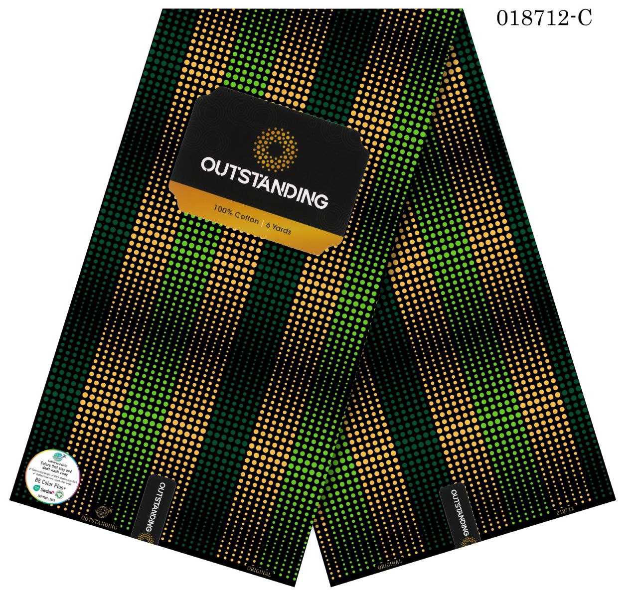 Gradient Dot Stripe African Wax Print (6 Yards)