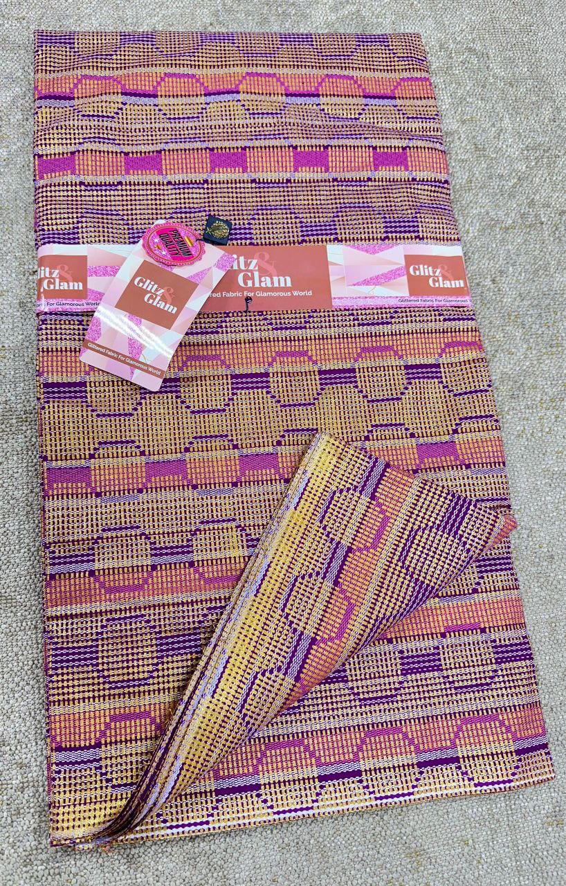 Glitter-Accented Woven Luxury Fabric