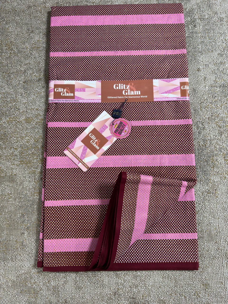 Vibrant Multi-Tone Sparkle Grid & Stripe Material