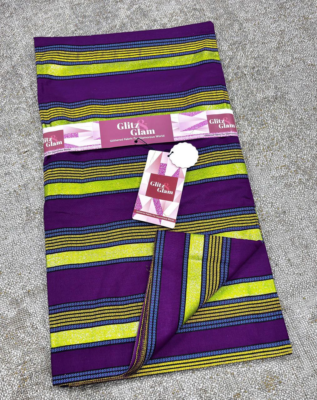 Woven Striped Metallic Textile