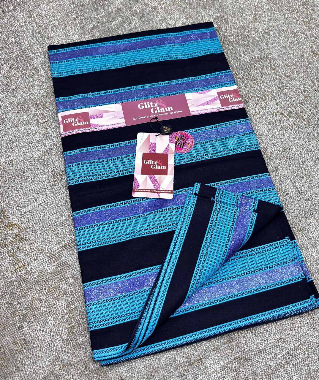 Textured Sparkle Striped Fabric