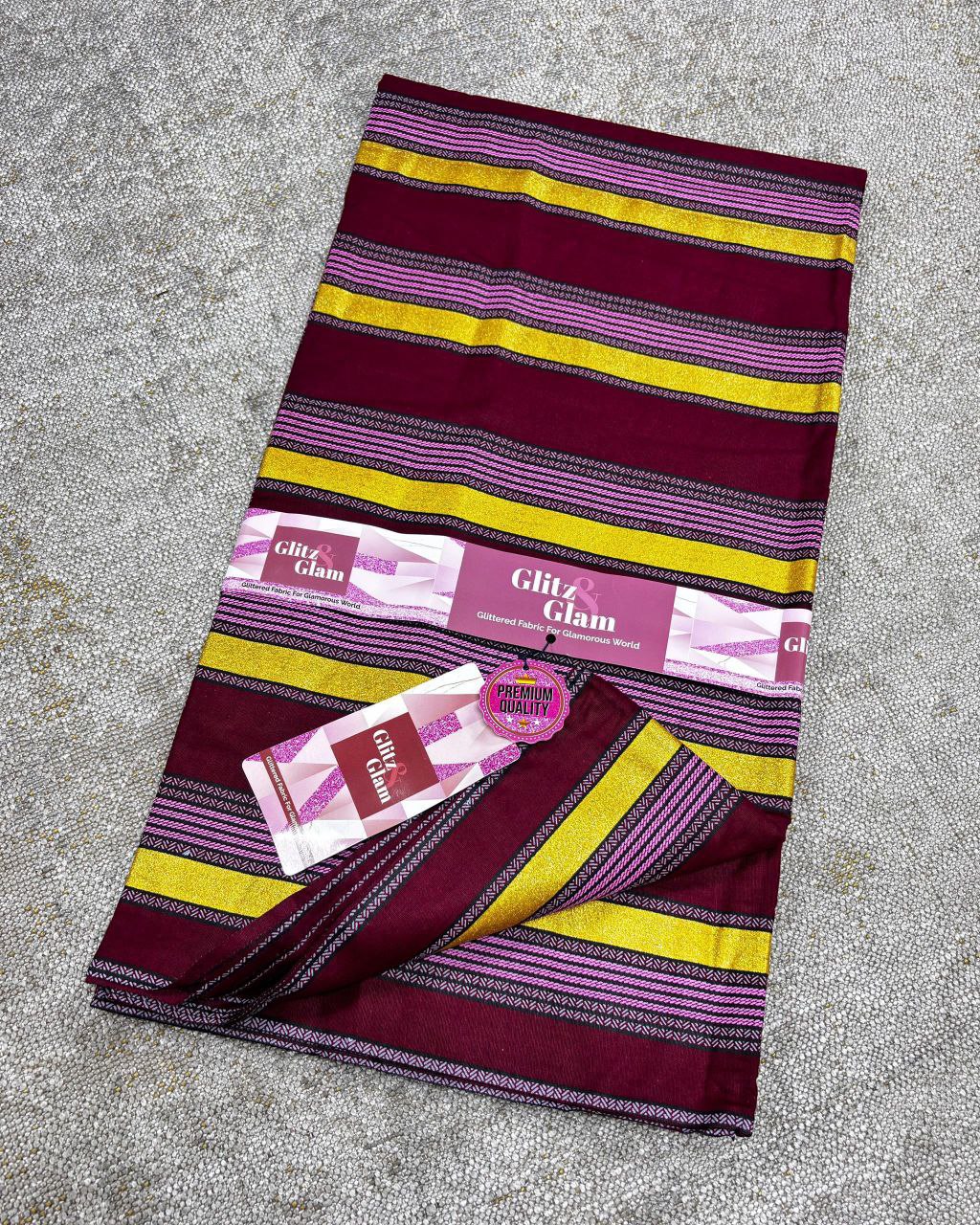 Metallic Stripe Fabric for Fashion Designers & Tailors