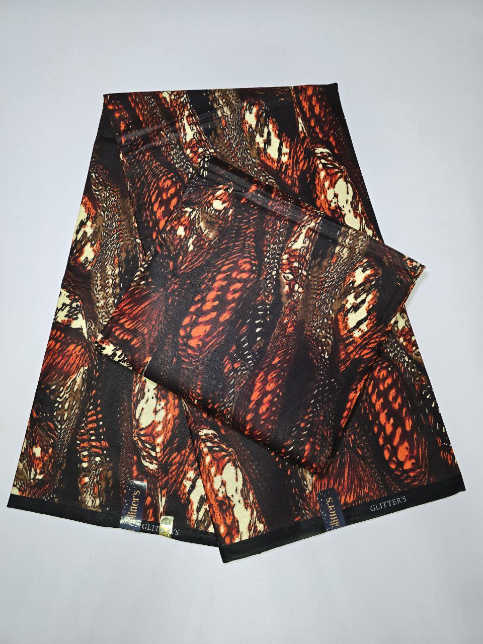Textured & Bark Print Ankara Material