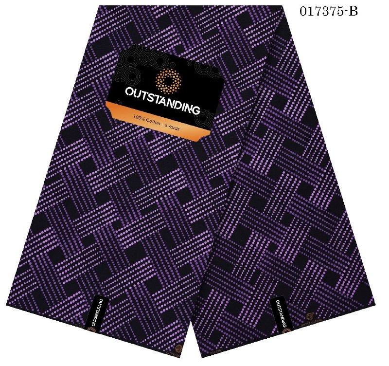 Cross-Hatch Lattice Dotted Ankara Fabric