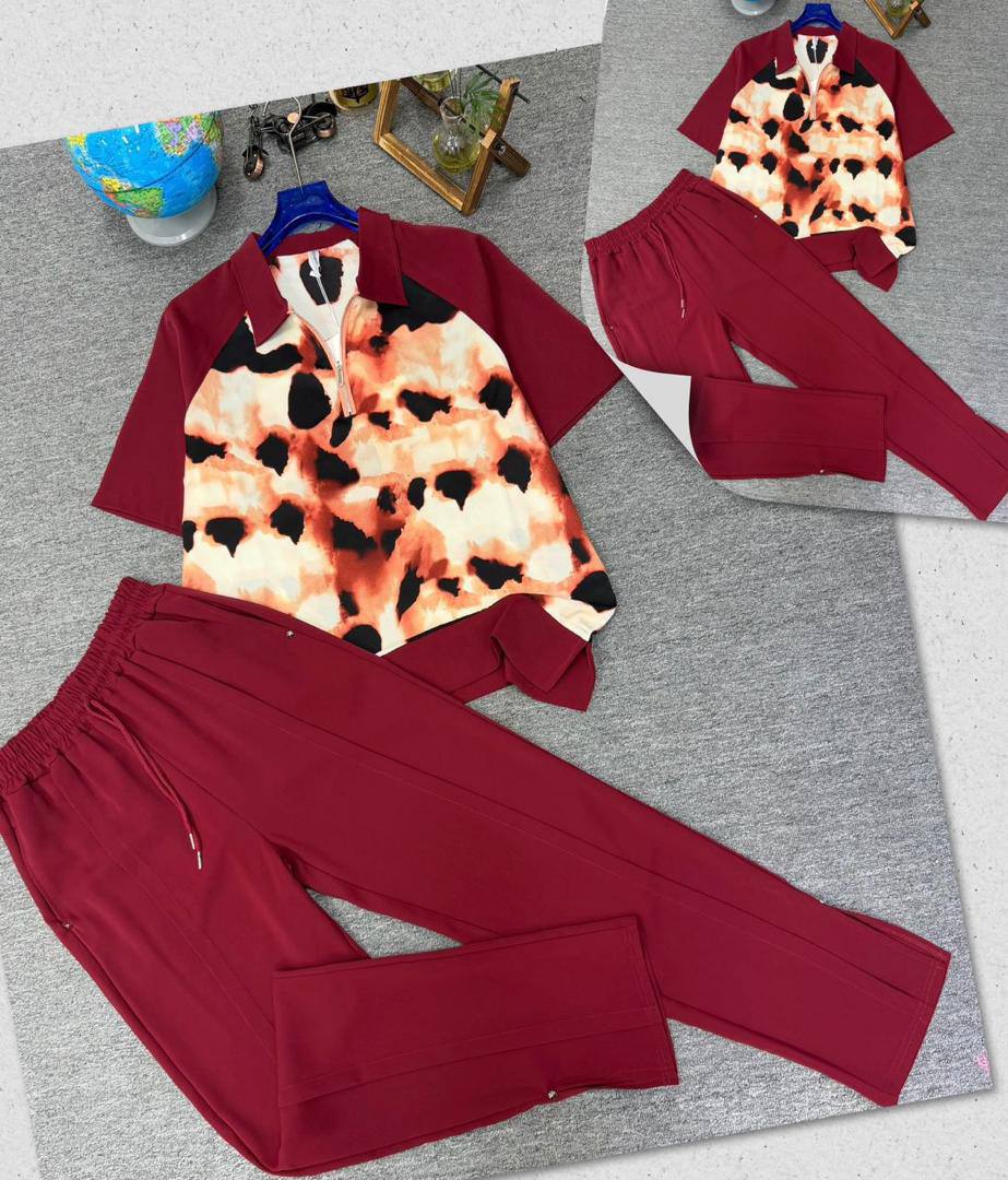 Urban Cloud Tie-Dye Short-Sleeve Polo & Joggers Set