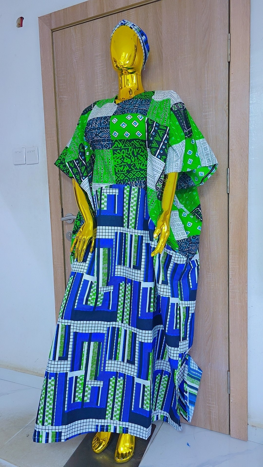 Vibrant colored Batik Print Bubu Dress