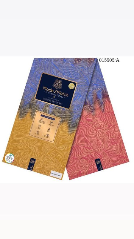 Two-Color Ombre Botanical Leaf African Print Material