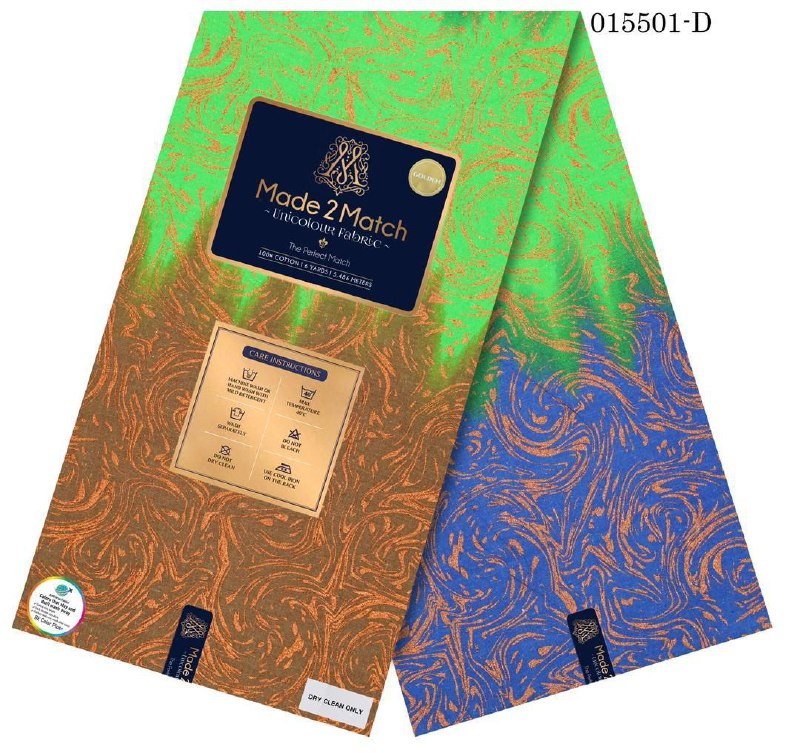 Dynamic Wave-Line Gradient African Print Material