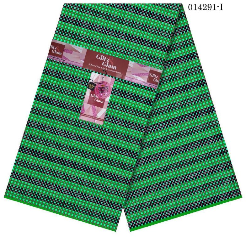 6-Yard Glittered Stripe Print