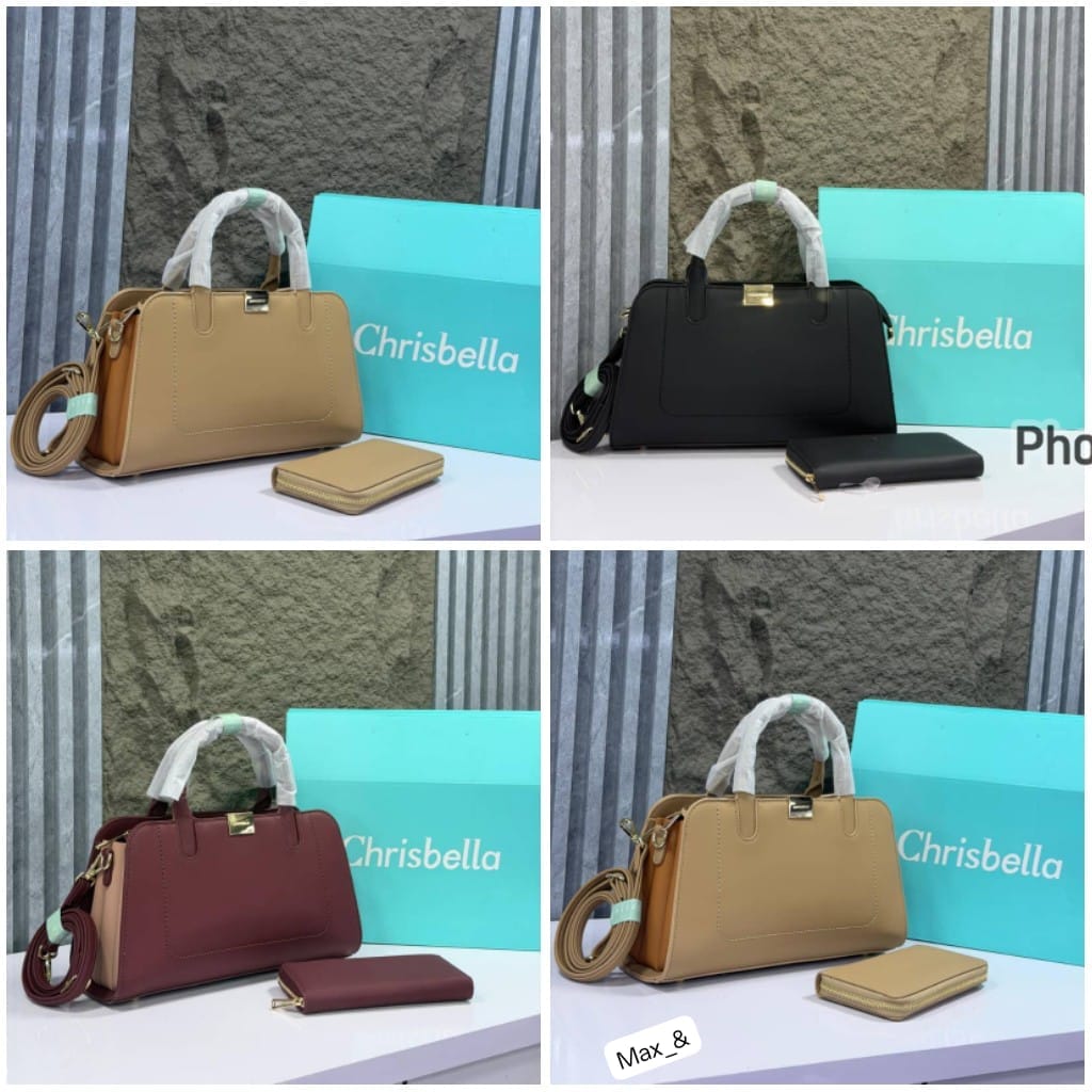 Chrisbella Women's Structured Leather Satchel Bag - Image 2
