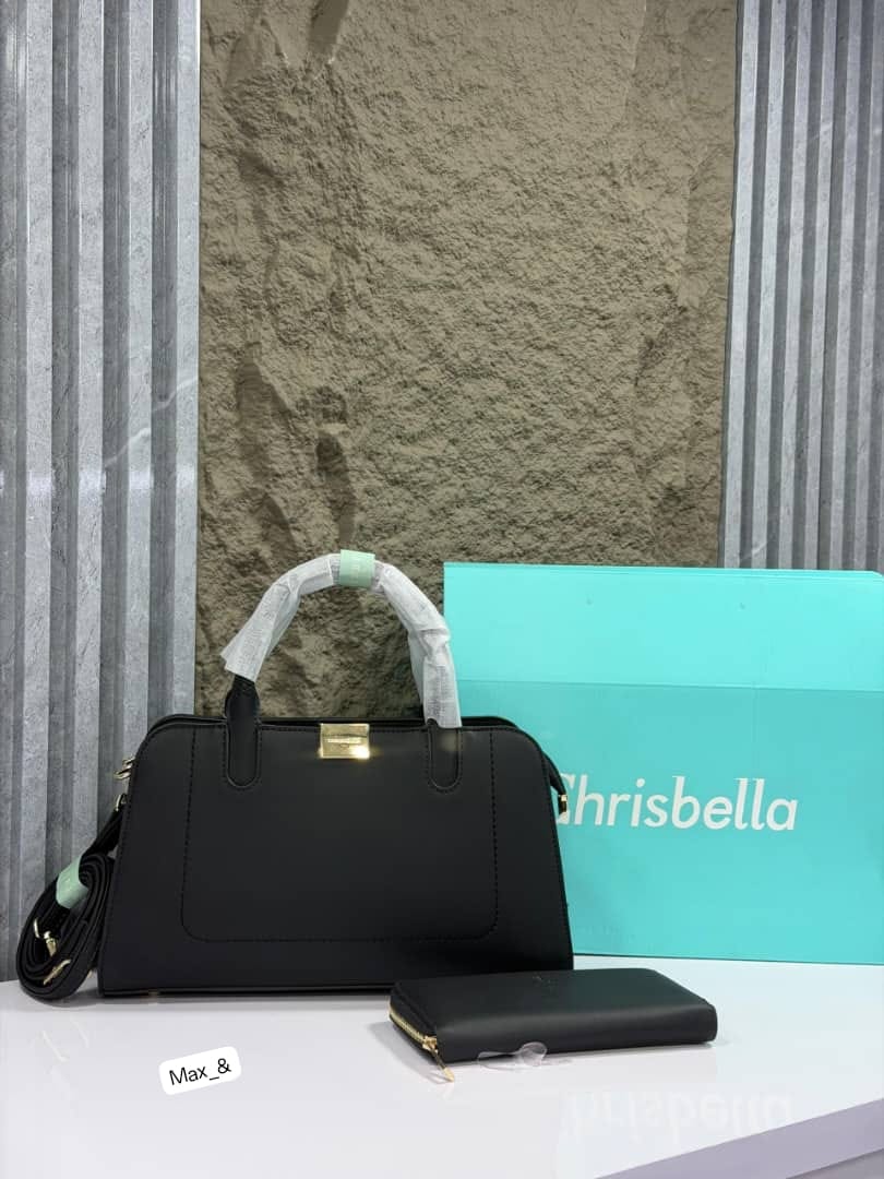 Chrisbella Women's Structured Leather Satchel Bag