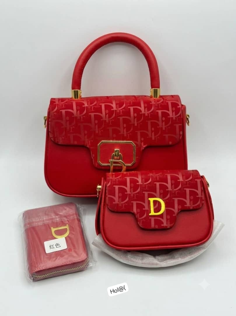 Women's 3-Piece Monogram Handbag Set - Image 2