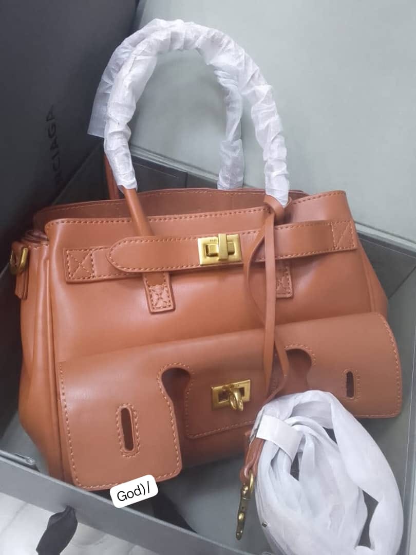 Women's Deconstructed Belted Leather Satchel - Image 3