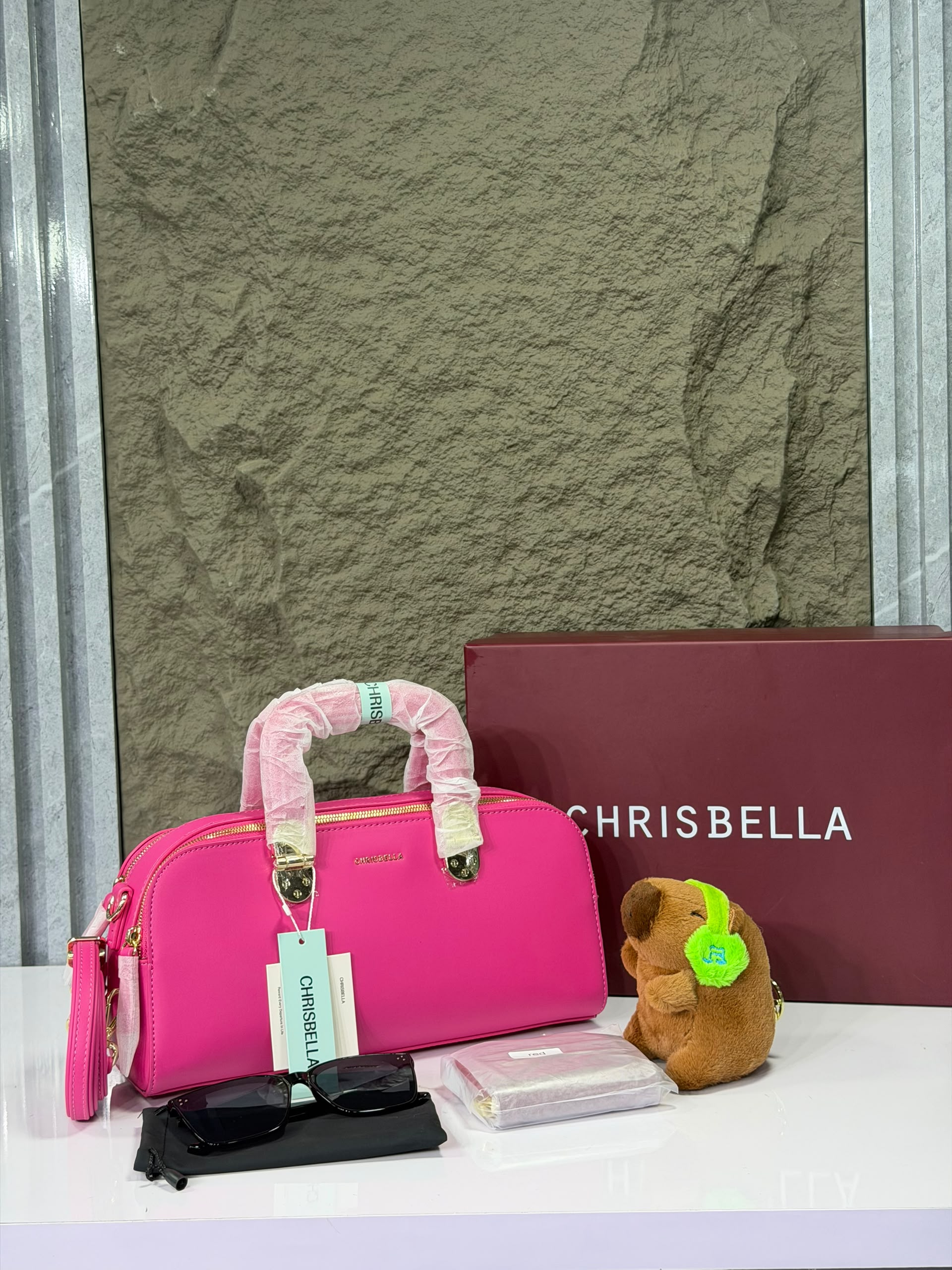 CHRISBELLA Top-Handle Barrel Handbag Gift Set