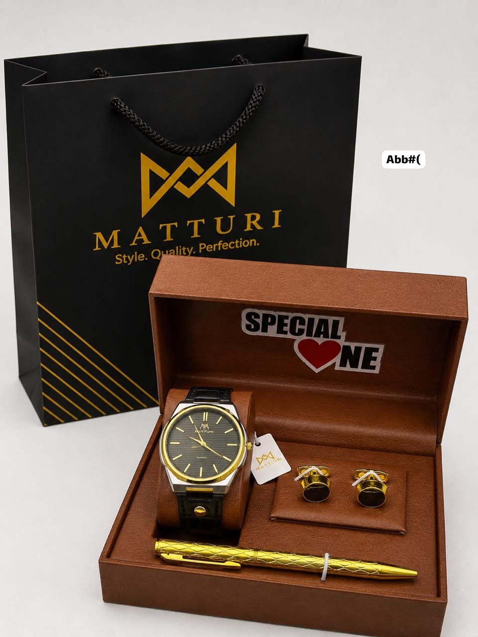 Matturi Men's Quartz Luxury Watch Gift Set