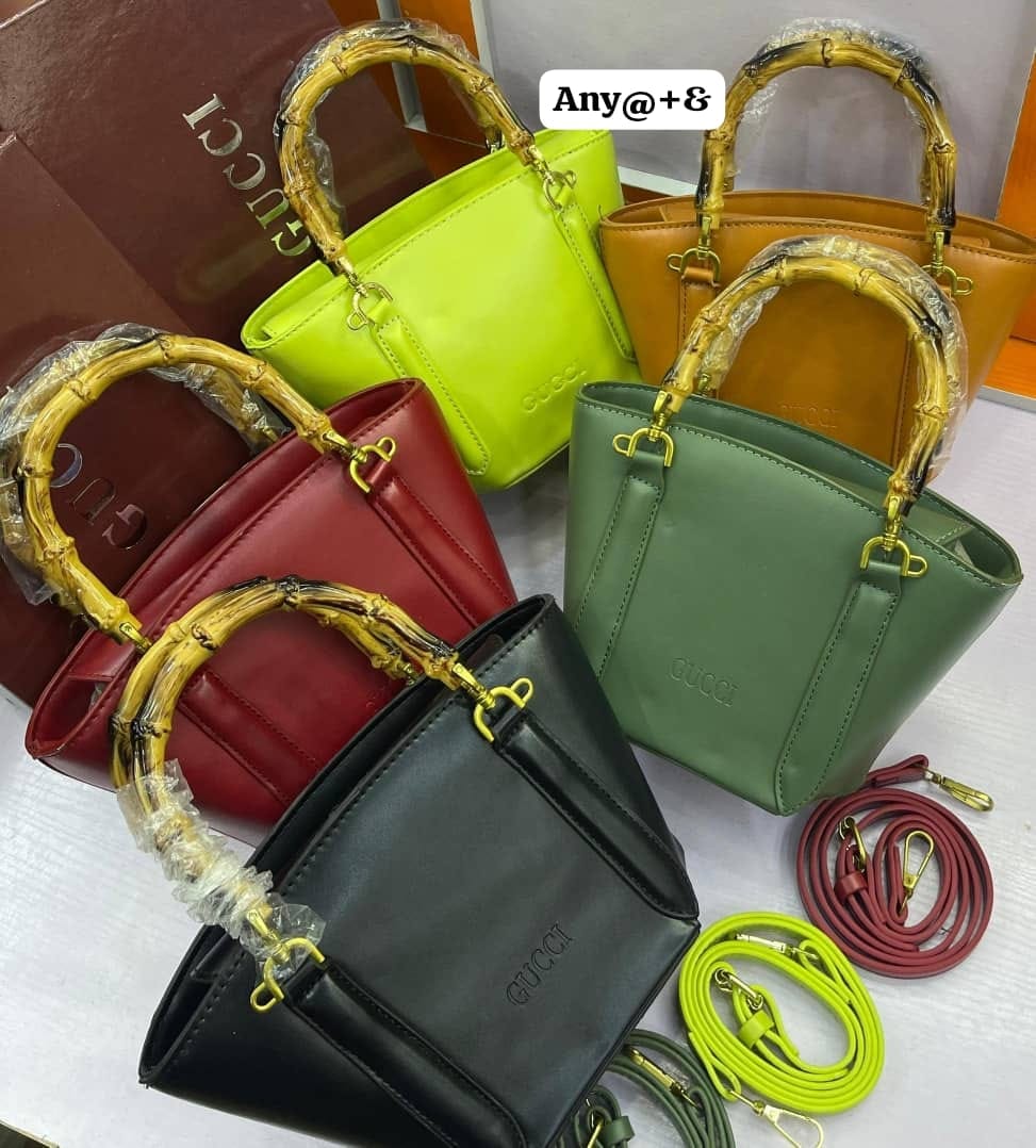 Gucci Bamboo-Handle Structured Handbag and Crossbody Set
