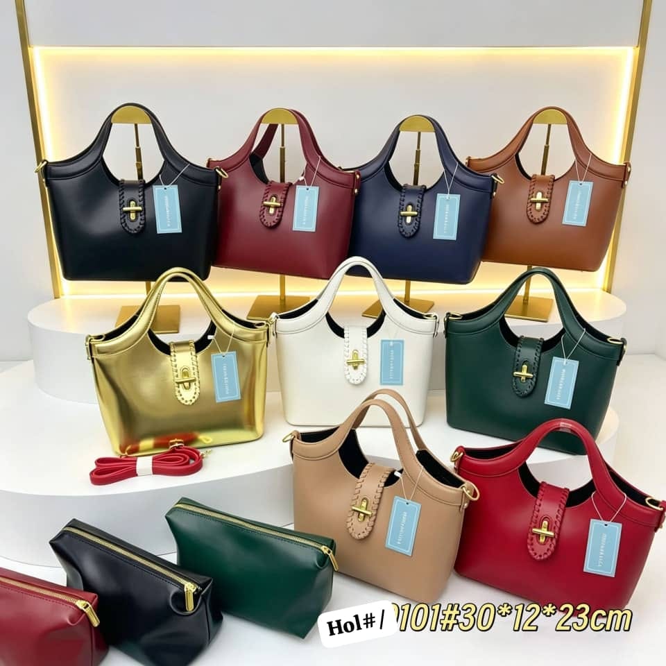 Women's Structured Tote and Pouch Set