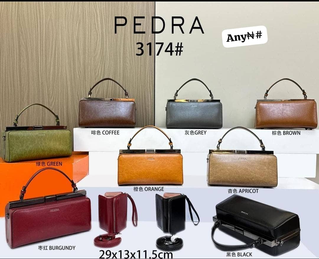 PEDRA Structured Top Handle Handbag