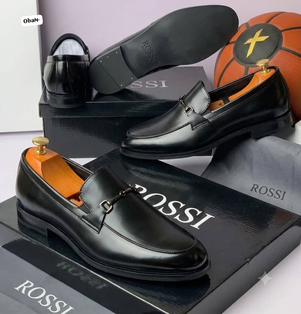 Rossi Men's Leather Bit Loafers with Metal Hardware