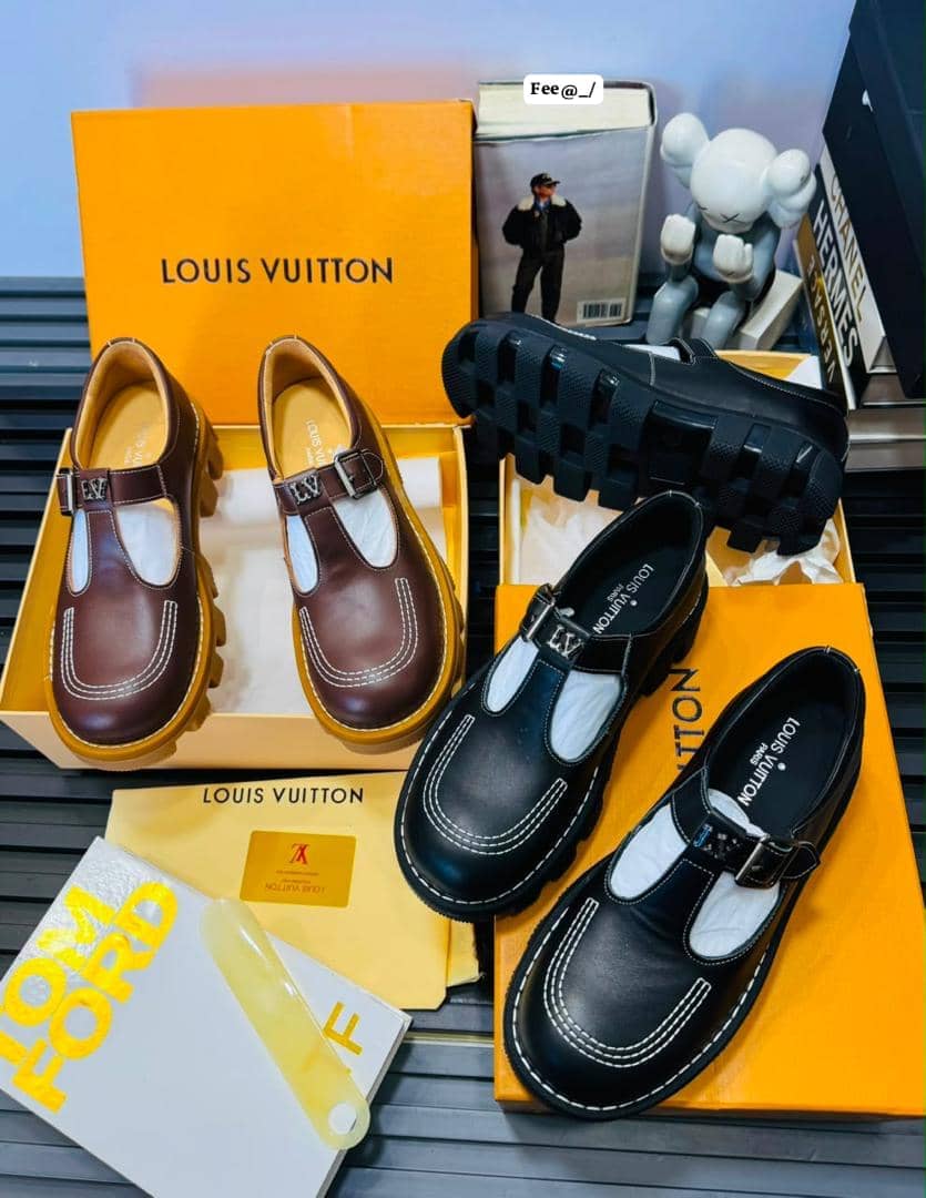 Louis Vuitton Men's Cut-Out Loafers with Buckles