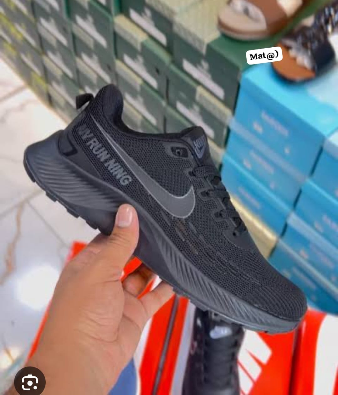 Men's Monochromatic Athletic Running Sneakers