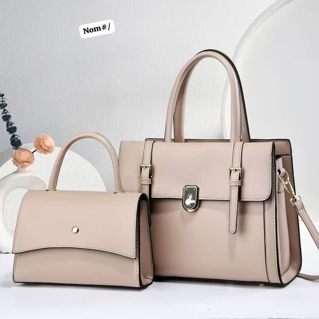 Women's 2-Piece Structured Handbag & Mini Satchel Set - Image 3