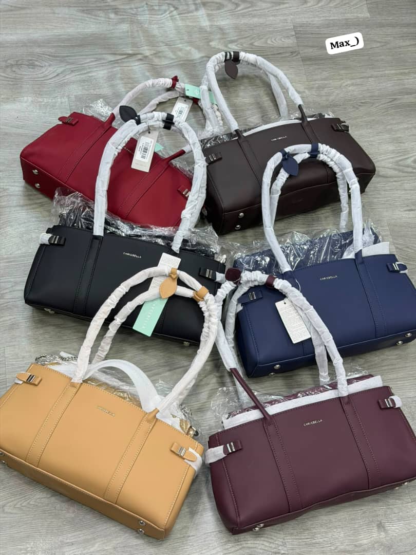 Chrisbella Structured Shoulder Handbag with Buckle Side Accents
