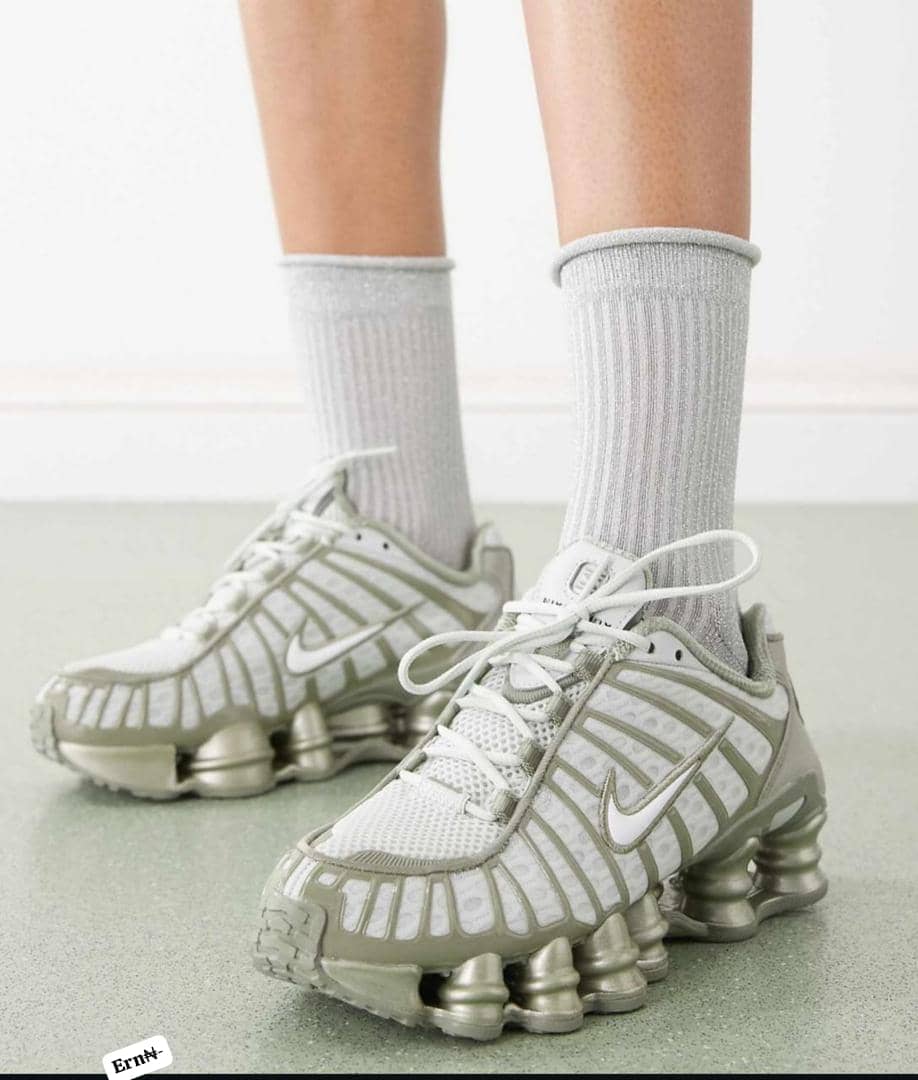 Nike Shox TL Men's Taupe and Brown Technical Running Sneakers - Image 2