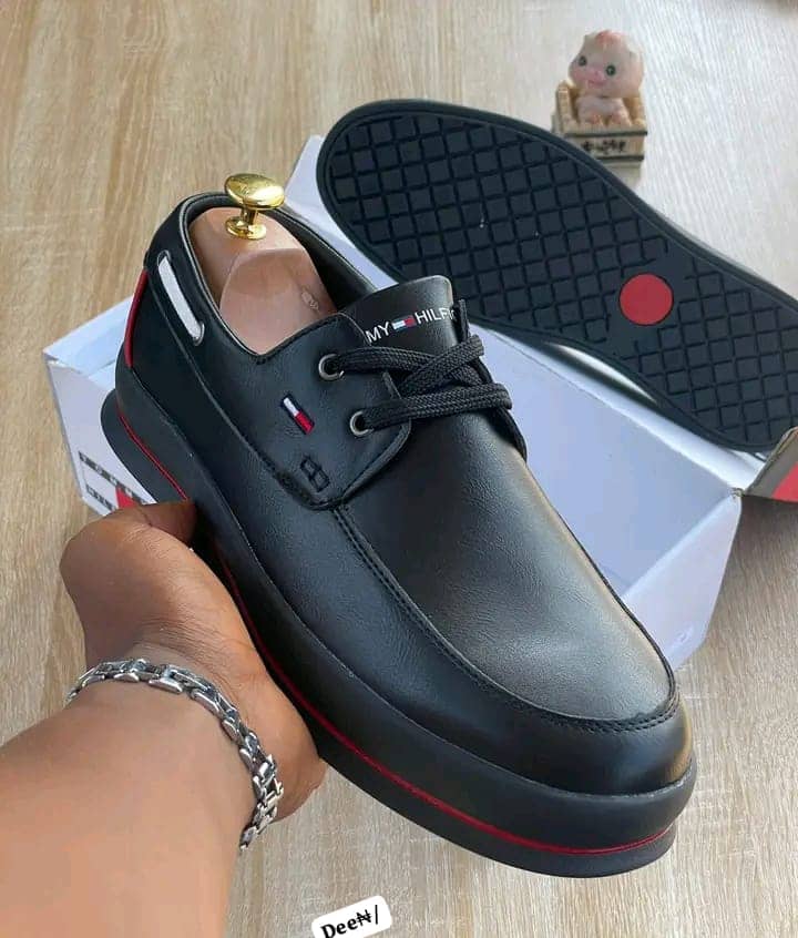 Tommy Hilfiger-Inspired Men's Logo-Accented Platform Boat Shoes