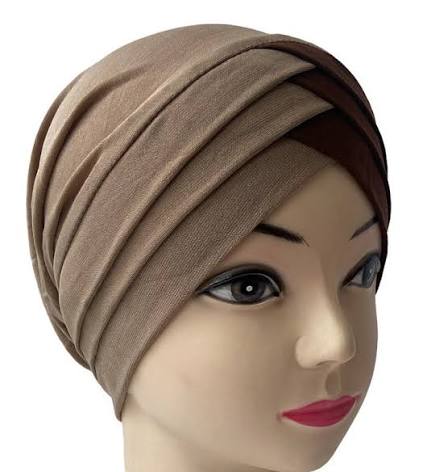 Jersey Hijab Cap with Cross-Pleated Front Detail