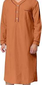 Comfort Loose-Fit Kaftan Tunic Gown with Pockets