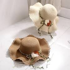 Raw-Edge Rustic Straw Summer Floppy Hat